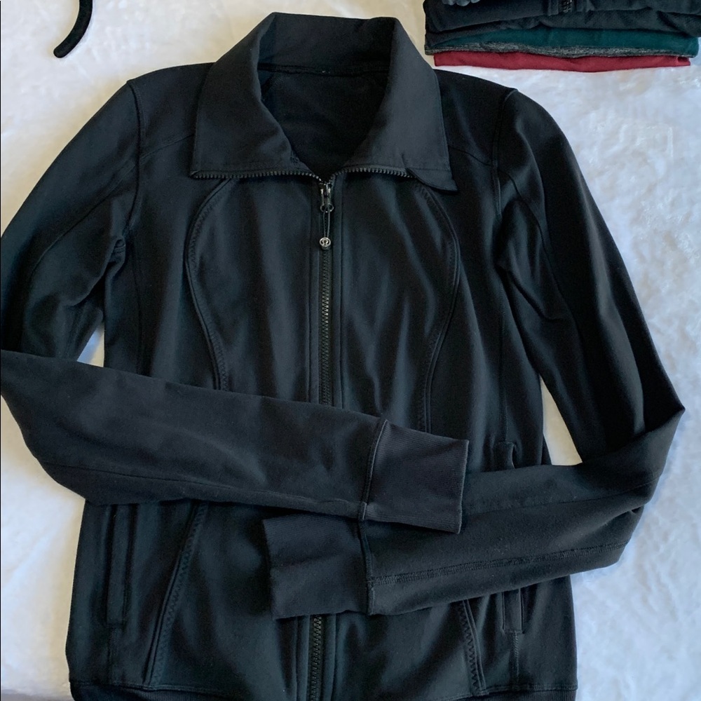 lululemon athletica Long Black Zip-Up Jacket